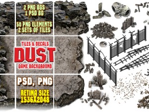 dust tiles and decals 3D 모델