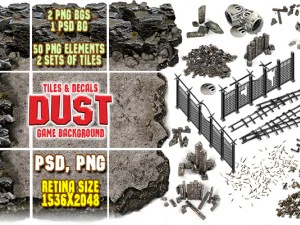 dust tiles and decals 3D Model