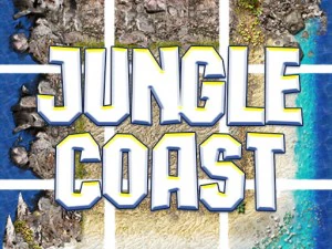 2D-Dschungelk&uuml;sten-Fliesenset und Aufkleber 3D Modell