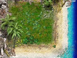 2d jungle coast tile set and decals 3D Model
