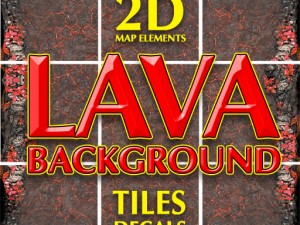 lava game backgrounds tiles and decals 3D Model