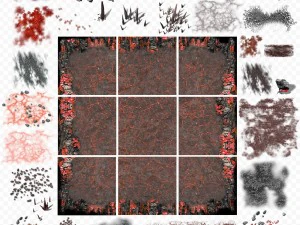 lava game backgrounds tiles and decals 3D Model