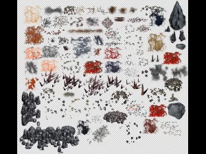 lava game backgrounds tiles and decals 3D Model