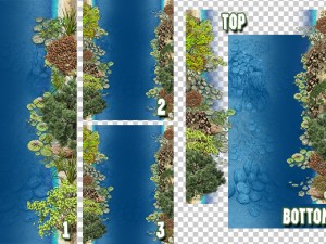 2d river and pond game backgrounds pack 3D 模型