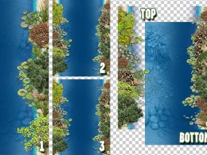 2d river and pond game backgrounds pack 3D Model