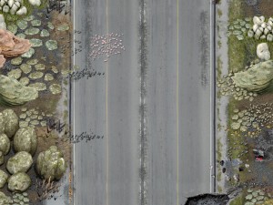 2d scrolling road game backgroud Modèle 3D