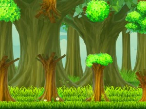 2d toon forest 3D Model