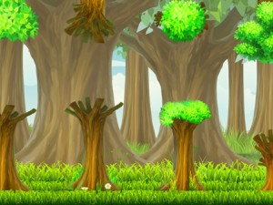 2d toon forest Model 3D