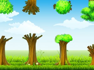 2d toon forest Model 3D