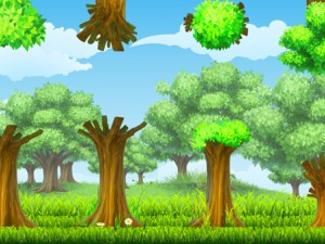 2d toon forest Model 3D