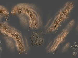 2d desert game backgrounds pack 3D Model