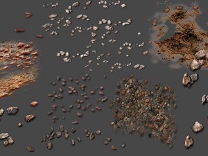 2d desert game backgrounds pack 3D Model