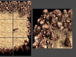 2d desert game backgrounds pack 3D Model