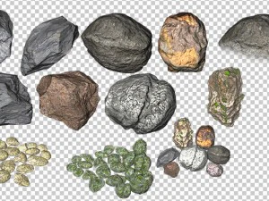 2d desert jungle construction set 3D Model