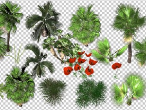 2d desert jungle construction set 3D Model