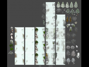 2d toon and realistic winter game backgrounds 3D Model