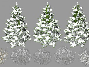 2d toon and realistic winter game backgrounds 3D Model