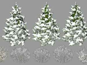 2d toon and realistic winter game backgrounds 3D Model