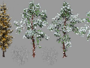 2d toon and realistic winter game backgrounds 3D Model