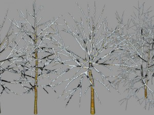 2d toon and realistic winter game backgrounds 3D Model