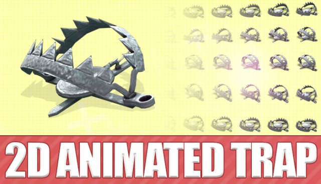 2d animated trap 3D 模型 .c4d .max .obj .3ds .fbx .stl .blend 
