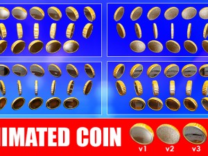 animated 2d coin 3D-Modell