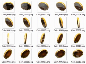 animated 2d coin 3D-Modell