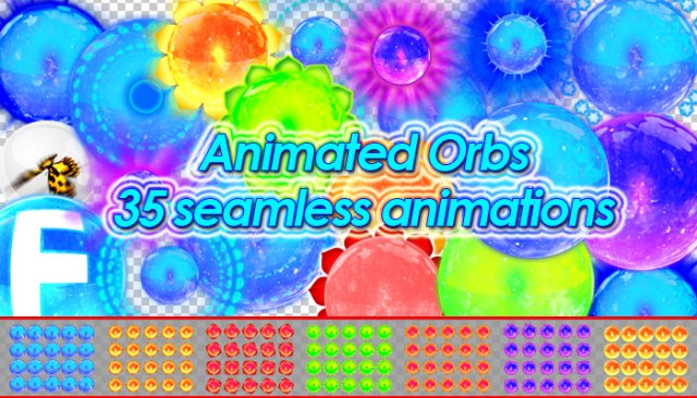2d magic animated orbs Modelo 3D .c4d .max .obj .3ds .fbx .stl .blend 