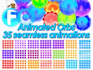 2d magic animated orbs Modelo 3D