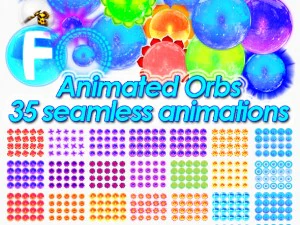 2d magic animated orbs 3D Model
