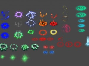2d aura pack 3D 모델