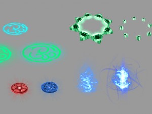 2d aura pack 3D Model