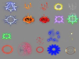 2d aura pack 3D Model