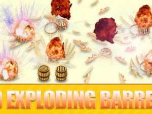 2d exploding barrel 3D Model