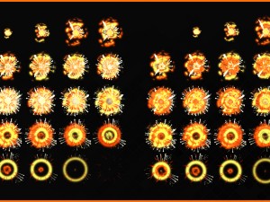2d explosions animations pack 3D Model