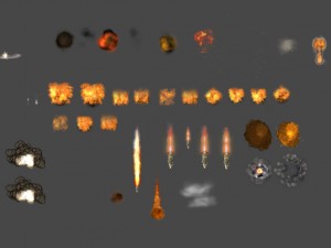 2d explosion fire smoke Modello 3D