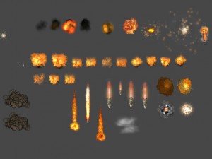 2d explosion fire smoke Modello 3D