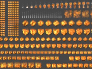 2d explosion fire smoke Modello 3D