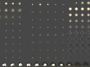 2d explosion fire smoke 3D Model