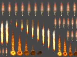 2d explosion fire smoke 3D Model