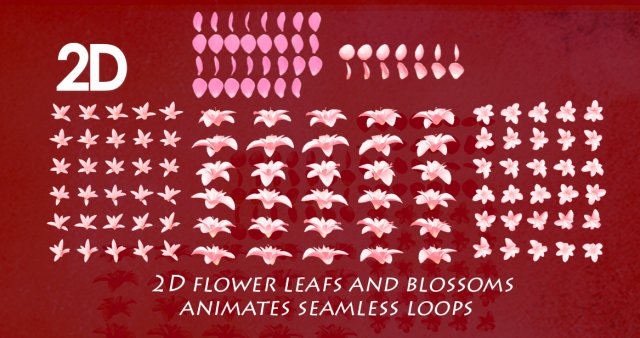flower leafs and blossoms Modelo 3D .c4d .max .obj .3ds .fbx .stl .blend 