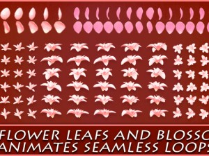 flower leafs and blossoms Modelo 3D