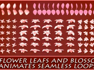 flower leafs and blossoms 3D Model