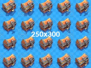 2d gold chest 3D Model