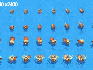 2d gold chest 3D Model