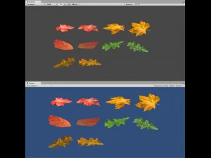 2d leaves 3D Model
