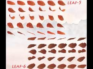 2d leaves 3D Model