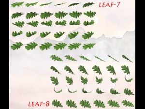 2d leaves 3D Model