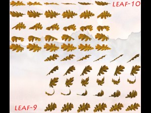 2d leaves 3D Model