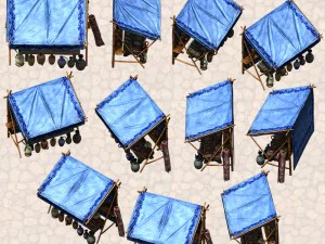 medieval market stalls 3D Model